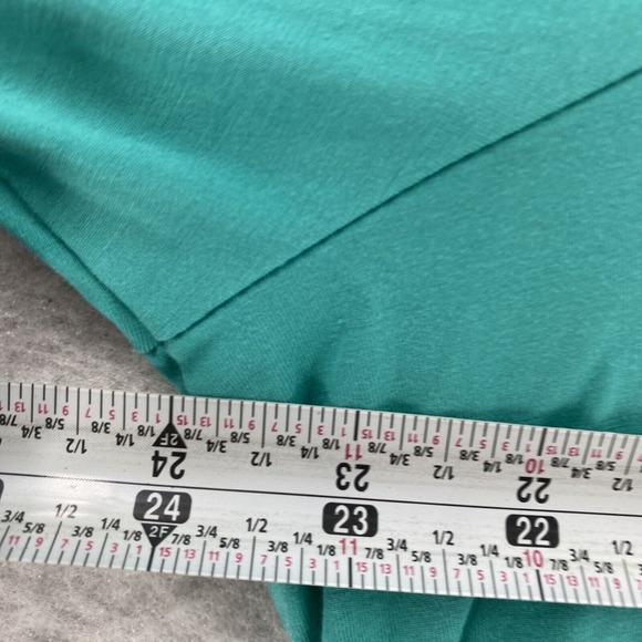 Susan Graver Tunic Top Women 1X Green Weekend Essentials Stretchy 3/4 Sleeve - Picture 8 of 9
